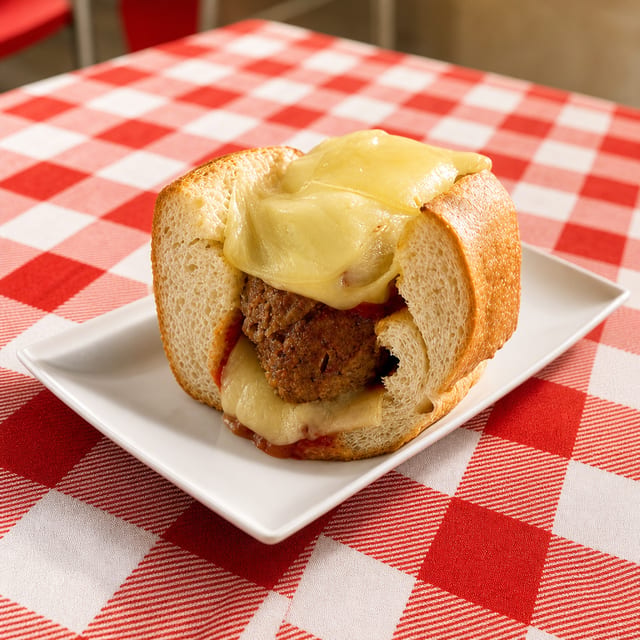 Meatball Parmesan Sub.